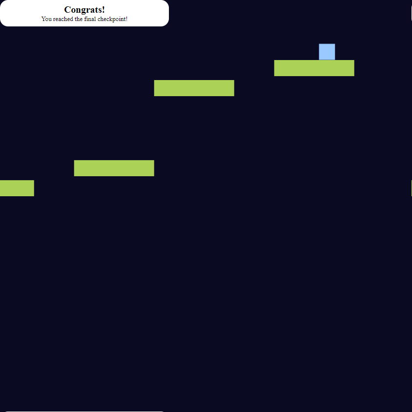 Platformer Game Project Screenshot.